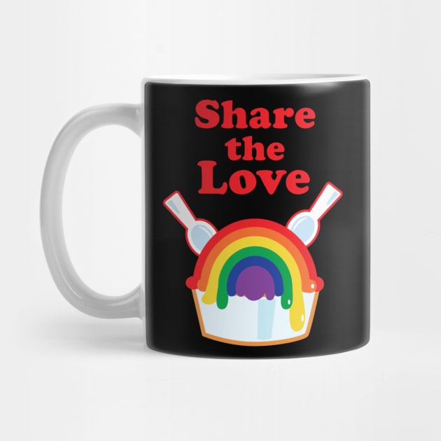 Rainbow Ice Cream Cup, Share the Love! by penandinkdesign@hotmail.com